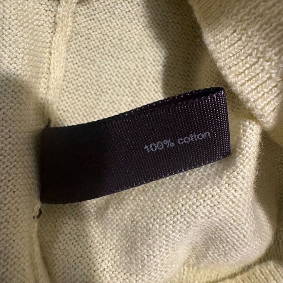 The Limited 100% Cotton Knit V-Neck Top Yellow - Picture 6 of 6